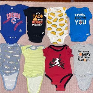 Baby Boy Bundle of 8 Bodysuits